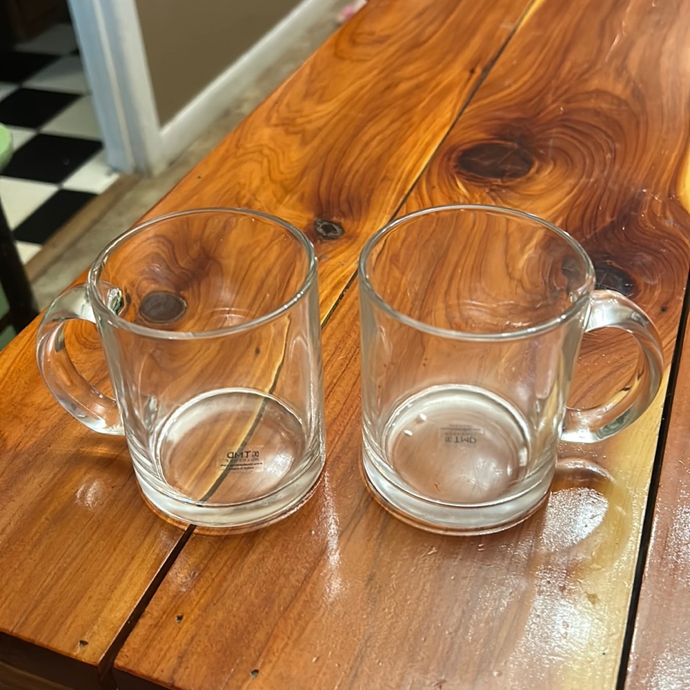 2-Clear Mugs